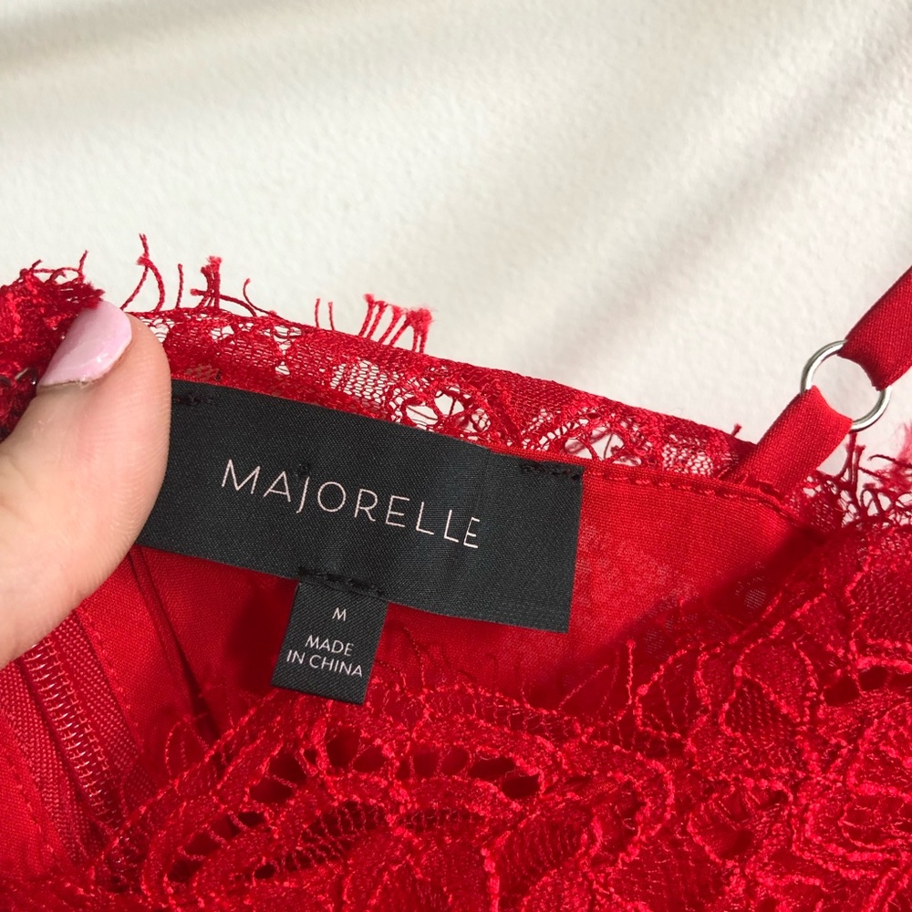 Revolve Majorelle Apollo Mini Dress Racing Red - Picture 6 of 8